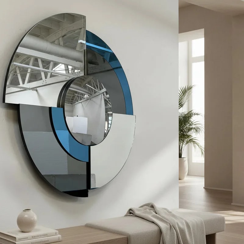Roche Bobois Merlin Mirror - Smoked Gray / Blue 2