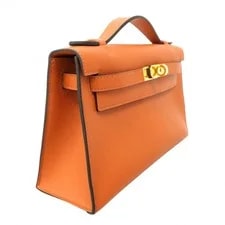 Auth [6ea0102-g] Hermes Pochette Kelly Cible Metal Fittin... 2