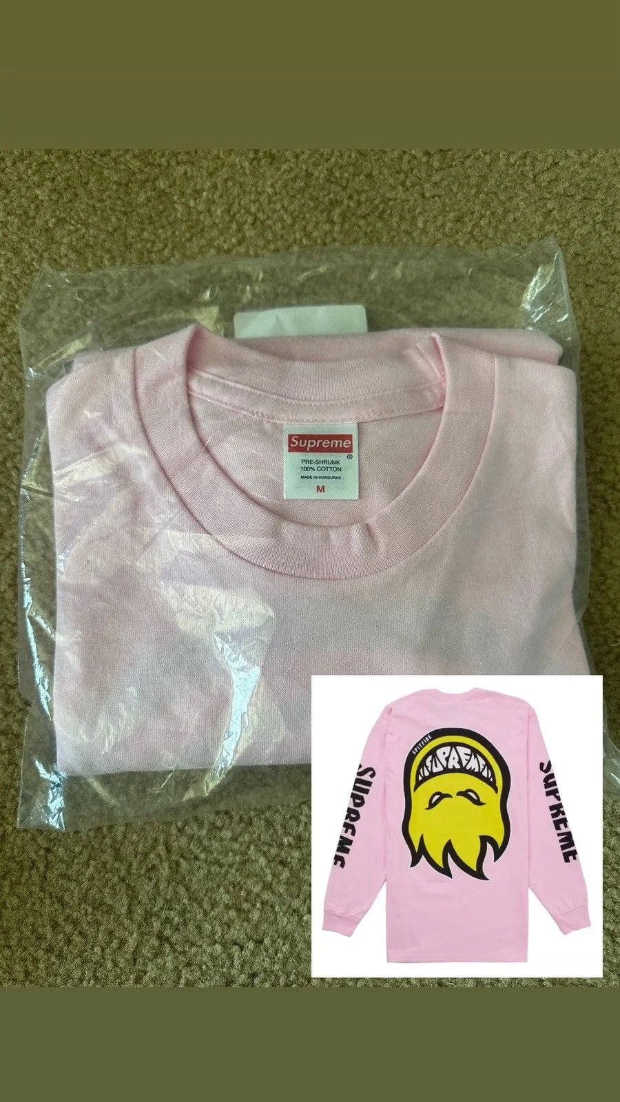 Supreme — (NEW) Supreme Spitfire Bighead L/S Tee (Size M, ) — streetwear — resale