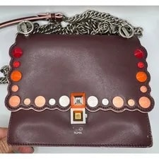 Fendi — Fendi Roma Kan Studded Chain Strap With COA#798 — Handbag — resale