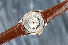 Patek Philippe World Time 5130R-001 Geneve Seal, Silver Guilloche Dial Rose Gold 3