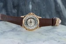 Patek Philippe World Time 5130R-001 Geneve Seal, Silver Guilloche Dial Rose Gold 4