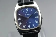 ! [Exc+5] Omega de Ville Square Blue Dial From Japan #750 4