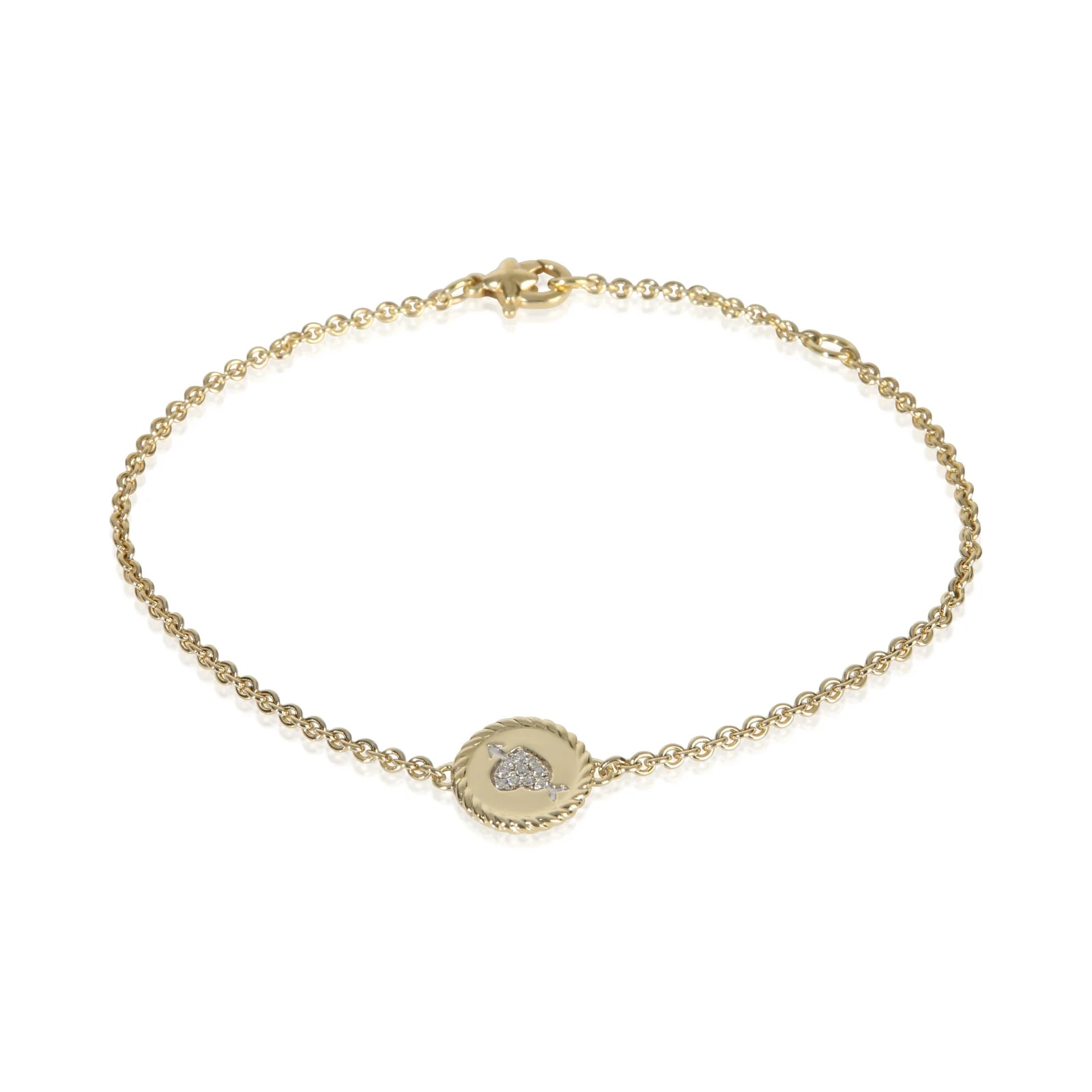 David Yurman — David Yurman Yellow Gold Cable Collectibles Heart & Arrow 18k — Jewelry — resale