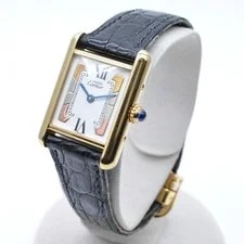 Cartier 5057001 Must Tank SM Vermeil Quartz Battery Operated 20mm 2 Hand Wristwa 2