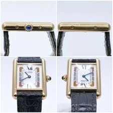Cartier 5057001 Must Tank SM Vermeil Quartz Battery Operated 20mm 2 Hand Wristwa 4