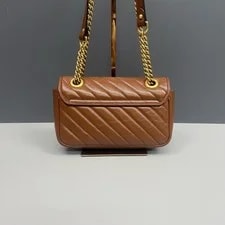 Gucci 443497 GG Marmont Diagonal Quilt Crossbody Chain HW 2