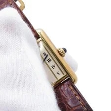 Cartier Tank Must W1003053 SV925 / Leather 28mm Ivory Dial Quartz #TZW481 4