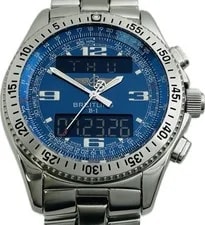 Breitling B-1 A68362 Blue Dial 43mm Quartz Excellent A7385 3
