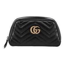 Gucci — Gucci GG Marmont Logo Quilted Zipper Wristlet — Handbag — resale