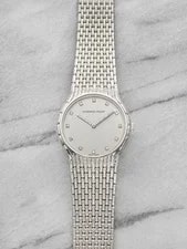 Audemars Piguet — 1989 Audemars Piguet Round Cobra 18K WG Matte Silver Diamond Dial Manual 32mm — Watch — resale
