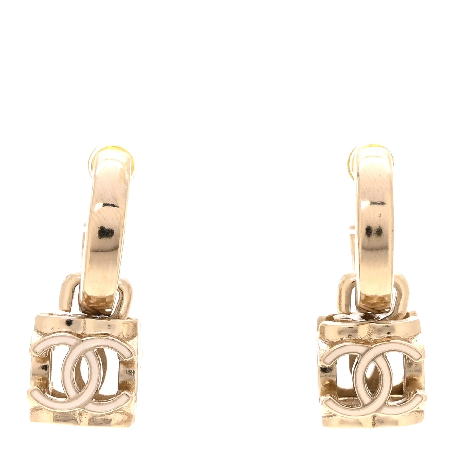Chanel — Enamel CC Cube Drop — Jewelry — resale