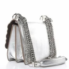 Fendi Kan I Metallic Scalloped Studded Small NEW 2
