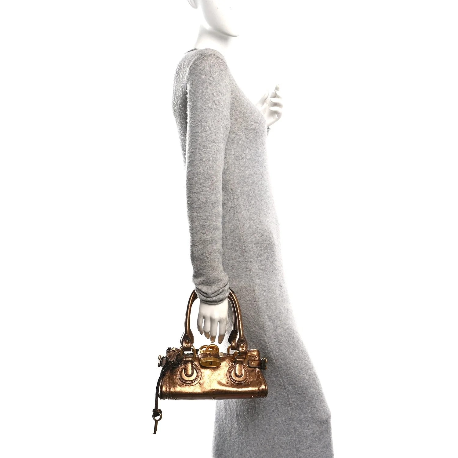 Metallic Small Paddington Satchel Golden 2