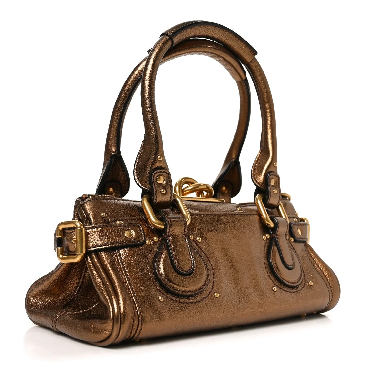 Metallic Small Paddington Satchel Golden 3