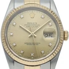 Rolex — Rolex Datejust 10P Diamond Overhauled 16233G(X) K18YG/Stainless ... — Watch — resale