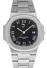 Patek Philippe — Patek Philippe Nautilus Jumbo Steel Black Power Reserve 42mm B/P 3710/1A — Watch — resale