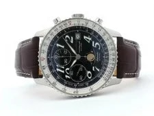 Breitling Montbrillant Eclipse Black Dial Moonphase Chronograph Steel A43030 2
