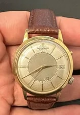 14k Jaeger-LeCoultre Memovox - Untested - Leather - Steel/14k Gold 3