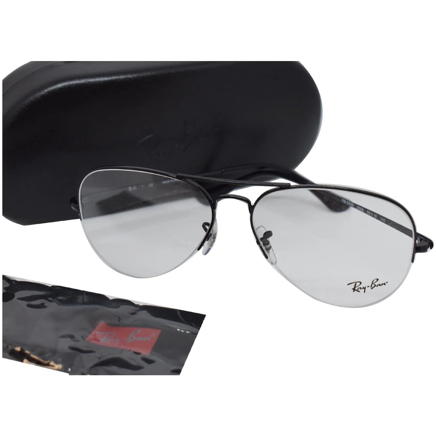 Ray-Ban RX6589 2509 59 Aviator Gaze Eyeglasses Polished /Demo Lens 2