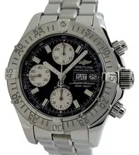 Breitling 42mm Super Ocean 500M Black Dial Auto Chrono B+P! A13340! 3