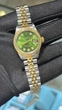 Rolex Datejust Lady Green Diamond Dial on Jubilee 69173 With Box 2