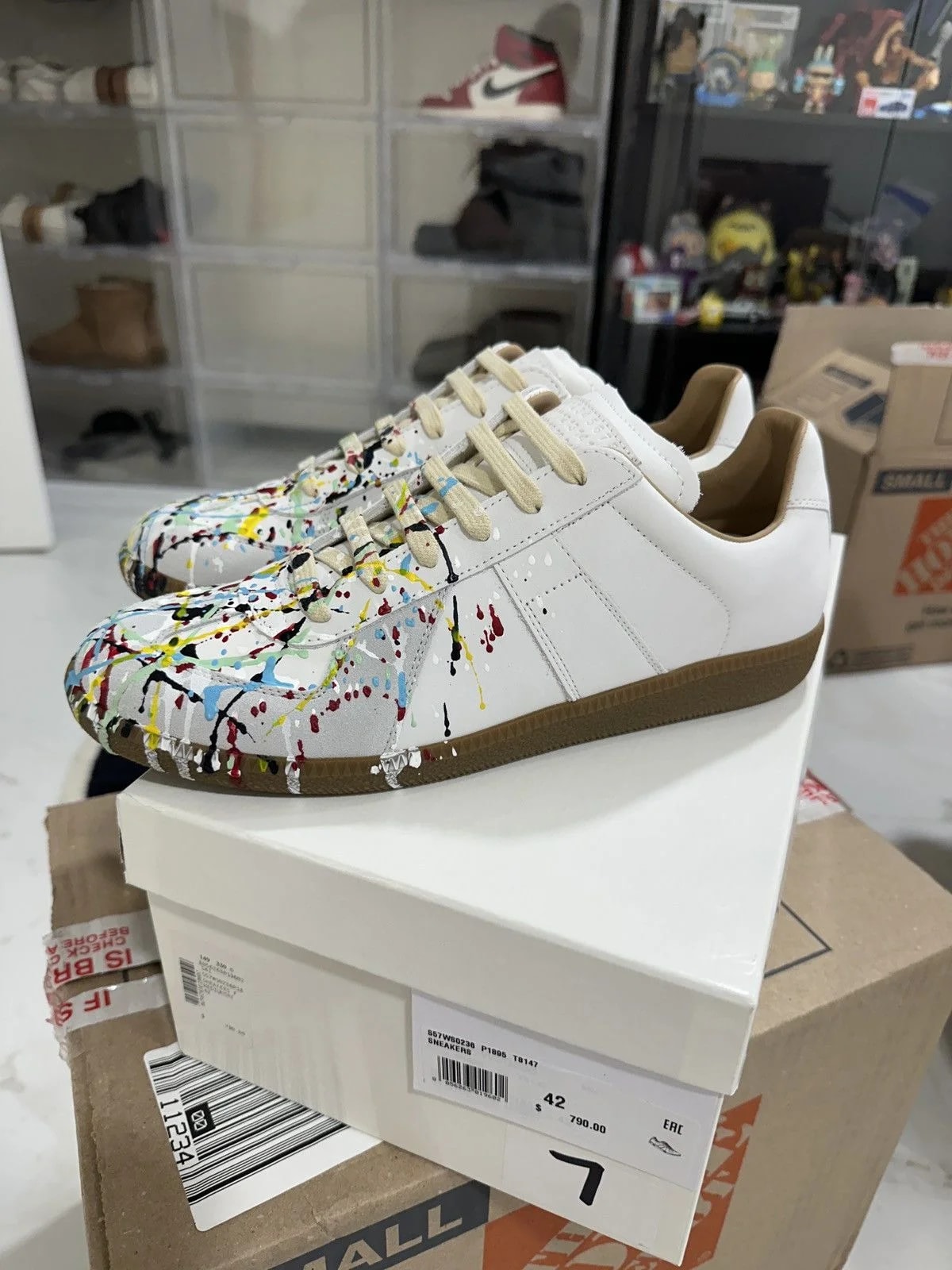 Maison Margiela — Maison Margiela GAT Replica Paint Low Tops — Sneaker — resale