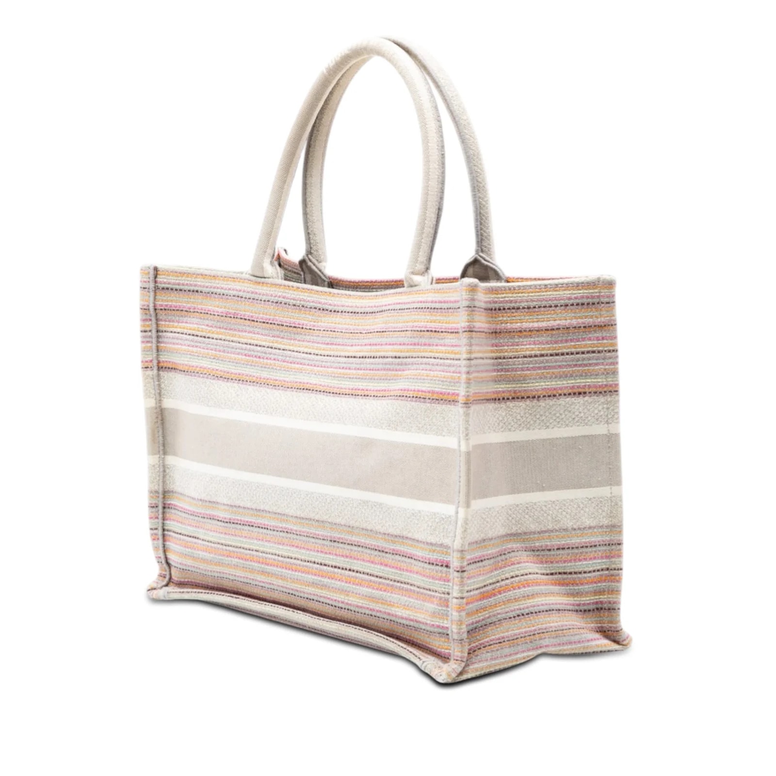 Medium Embroidered Stripes Book Tote 2
