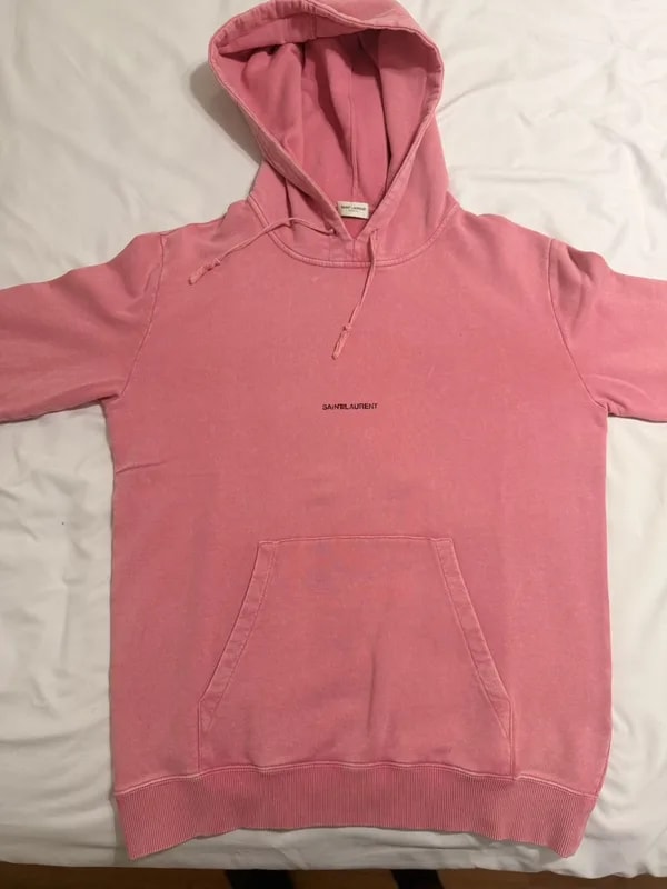 Saint Laurent — Saint Laurent Rive Gauche Distressed Hoodie — streetwear — resale