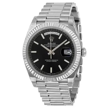 Rolex — Day-Date 40 Black Dial 18K White Gold President Automatic 228239BKSP — Watch — resale