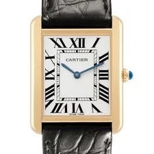 Cartier — Cartier Tank Solo Large Yellow Gold Silver Dial W5200004 Card — Watch — resale