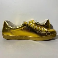 Size 12 - Gucci Ace Metallic 599147 Interlocking G Logo Ships Fast! 4