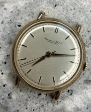 IWC Schaffhausen — IWC Schaffhausen Manual Wind Mechanical Gold 18k Silver Dial — Watch — resale