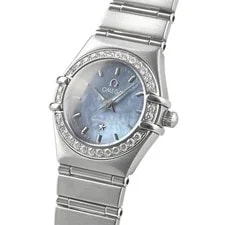 Omega 1466-81 Quartz Cal. 1456 22.5mm Blue Shell Dial Diamond 2