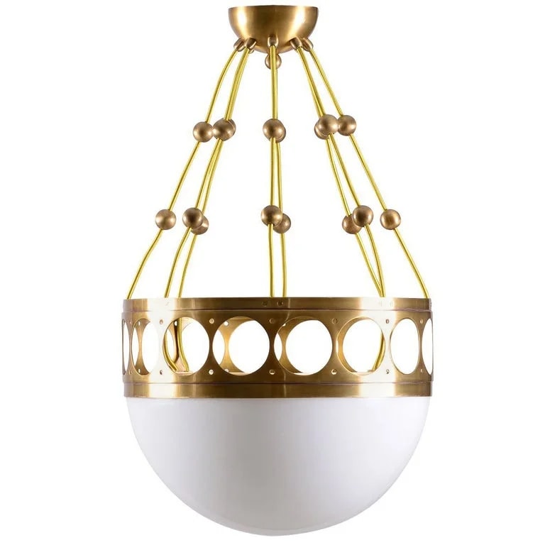Woka Lamps — Jugendstil Ceiling / Pendant Opaline Glass, Re-Edition — lighting — resale