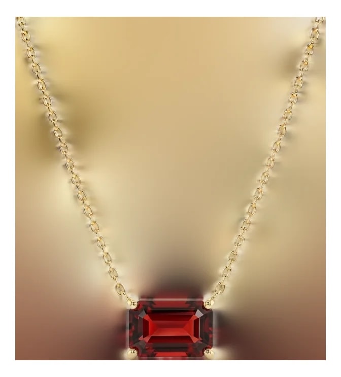 Cut Bar Solitaire in 18k Yellow Gold Plated — Jewelry — resale