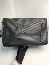 Loewe Puzzle Large Black Diamond Textured Hand Crossbody D 2