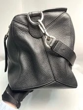 Loewe Puzzle Large Black Diamond Textured Hand Crossbody D 3