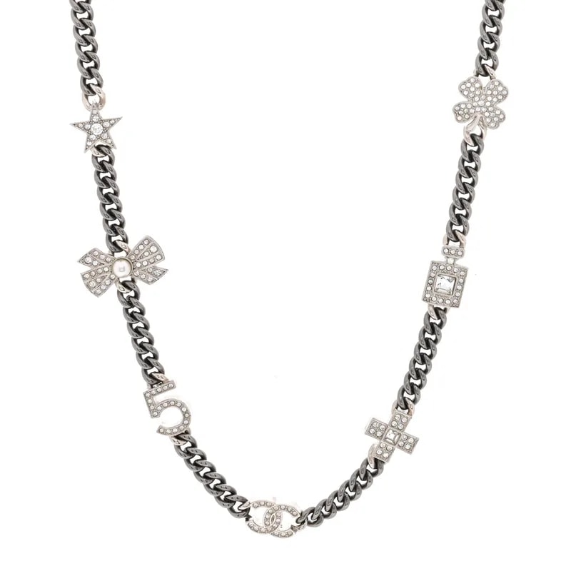 Chanel — Ruthenium Chain CC Lucky Charms Choker — Jewelry — resale