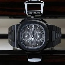 Patek Philippe Nautilus 5990/1A-001 Grey Chronograph Dual Time Dial Black PVD... 4