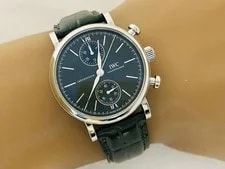 IWC Portofino Chronograph IW391405 Green Automatic Near A6556 2