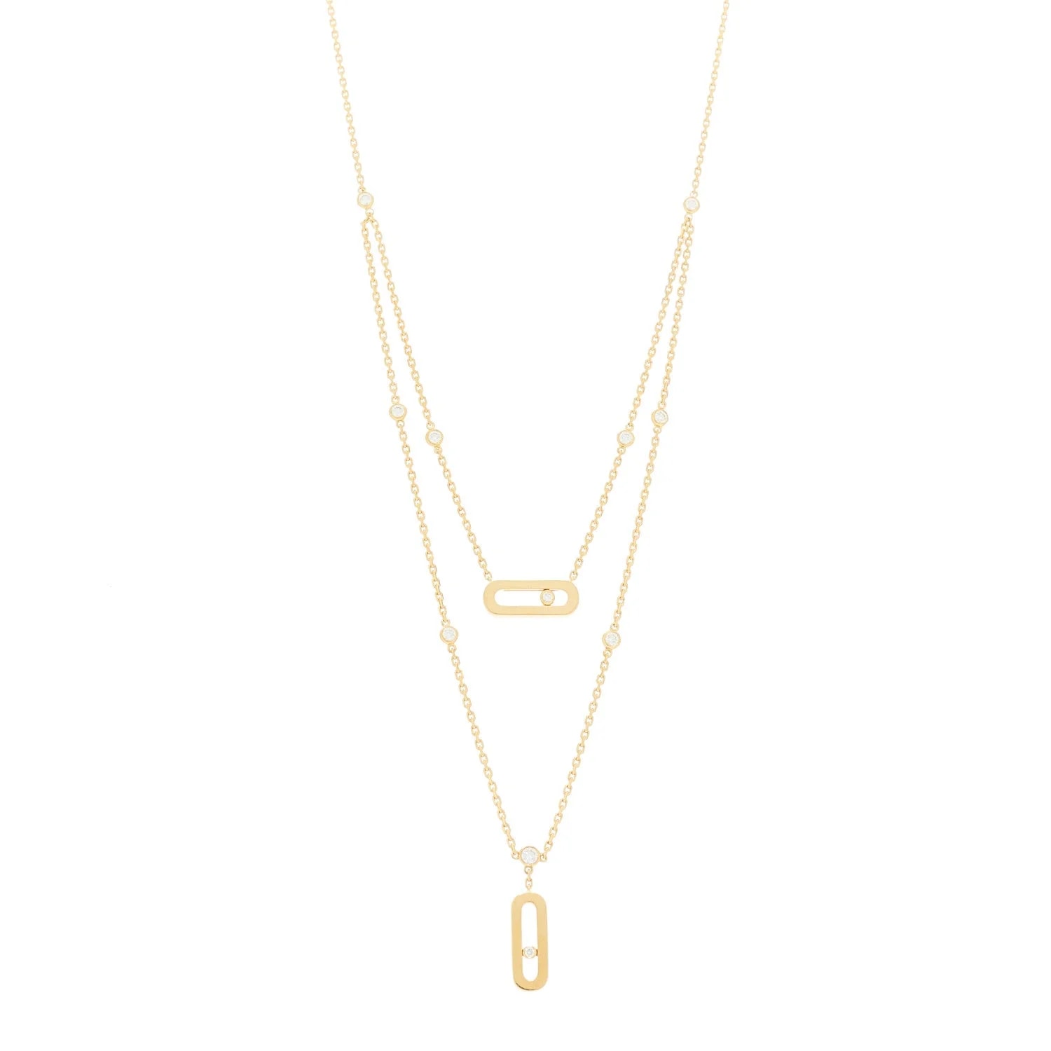 Messika — 18K Yellow Gold Move Uno 2 Rows — Jewelry — resale