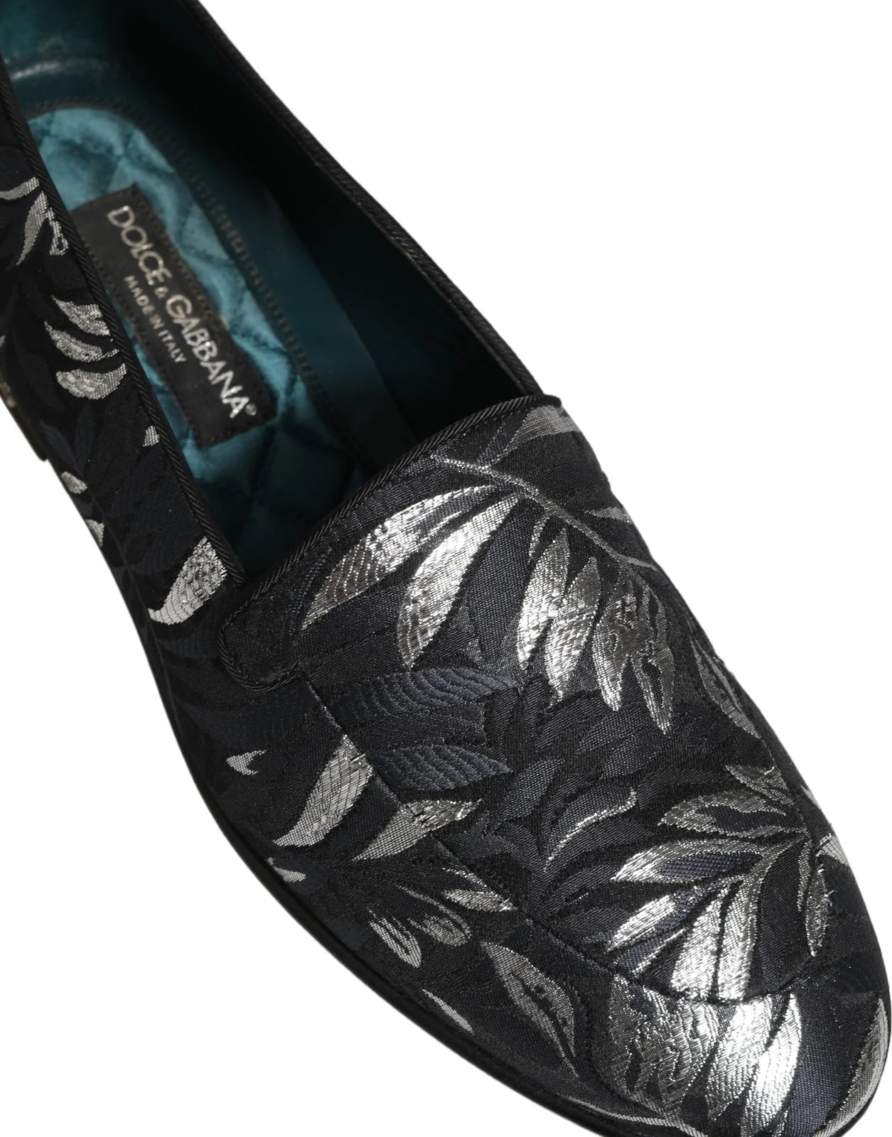 Dolce & Gabbana — Dolce & Gabbana Leaf Embroidery Dress Loafers Shoes — Designer Shoe — resale