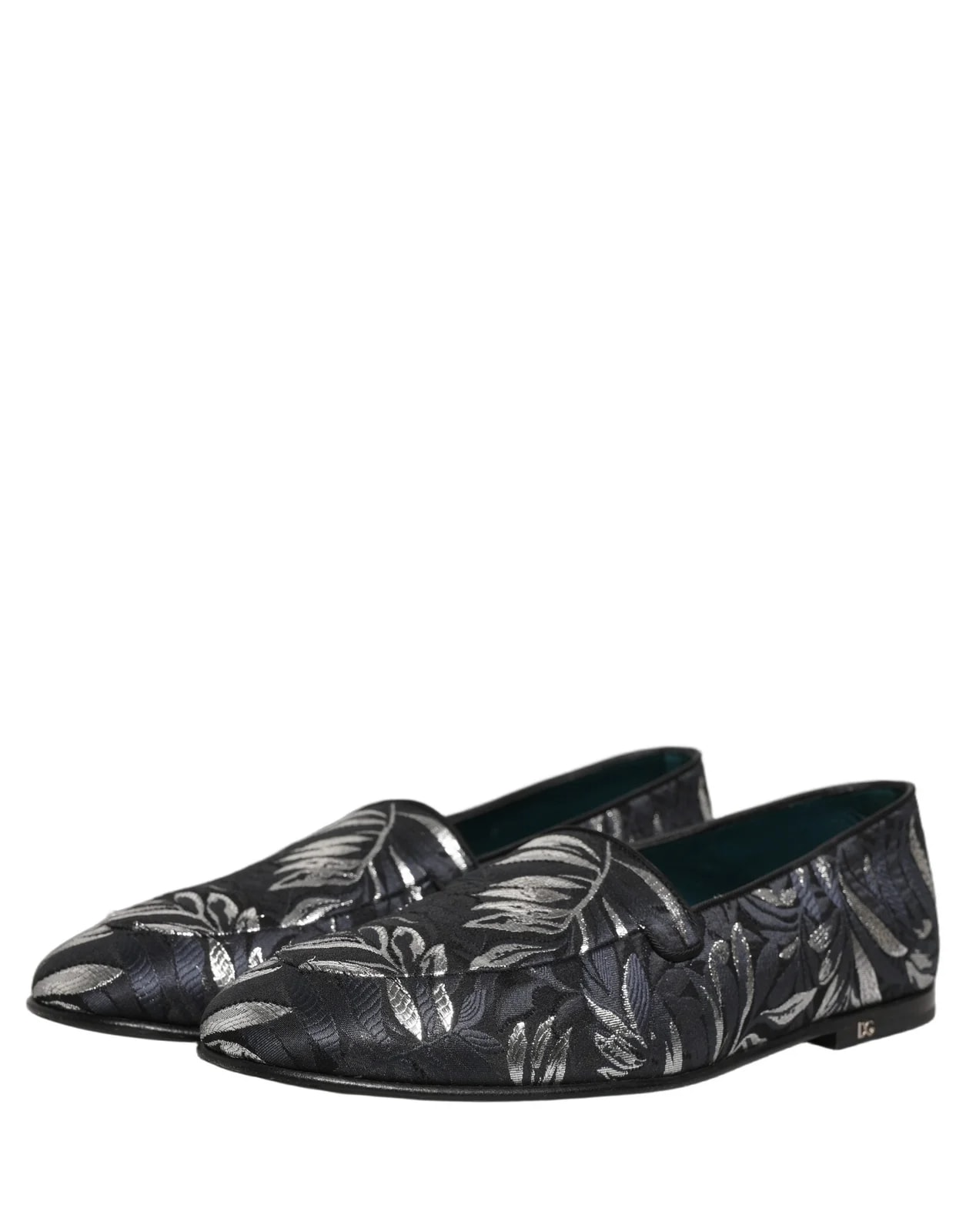 Dolce & Gabbana Leaf Embroidery Dress Loafers Shoes 4