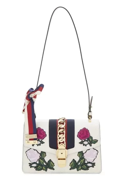 Gucci — Floral Embroidered Sylvie Small — Handbag — resale