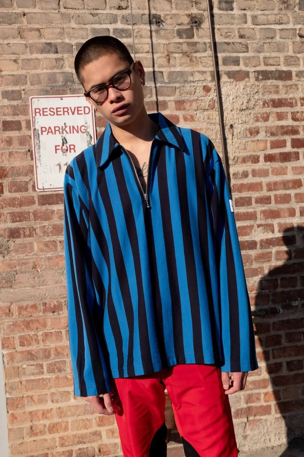 Martine Rose — Martine & Half Zip L/S Stripe Polo — streetwear — resale