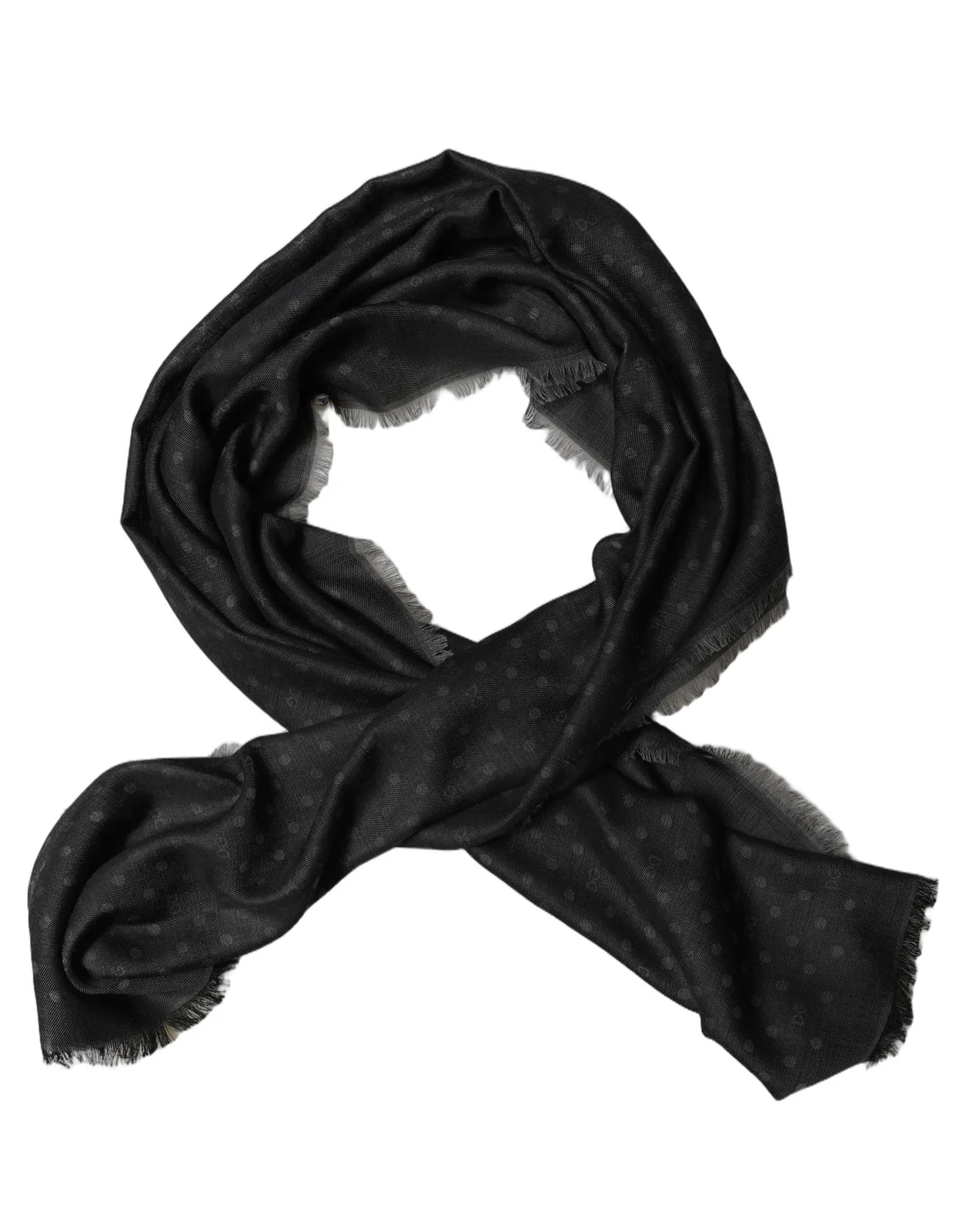 Dolce & Gabbana — Dolce & Gabbana Polka Dot Fringe Shawl Lace Stole — Accessory — resale