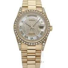 Rolex Day-Date 36 Diamond-Paved 18388NMR(E) Yellow Gold 36mm Automatic #LPW174 2
