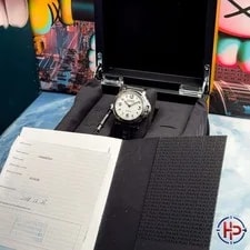 Steel White Dial Panerai Black Rubber Strap Box and Papers Retail Ready Dated 4