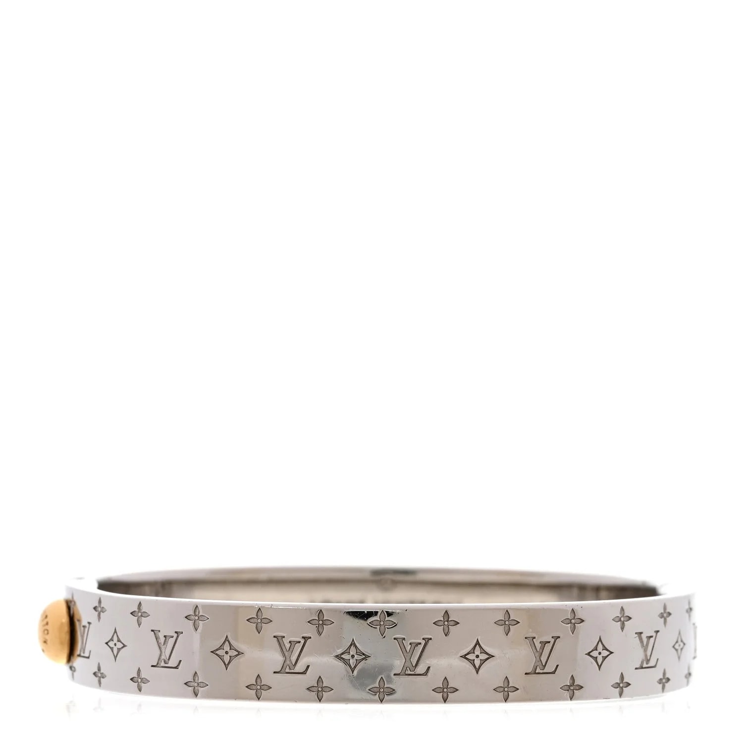 Louis Vuitton — Palladium Plated Nanogram Cuff S — Jewelry — resale
